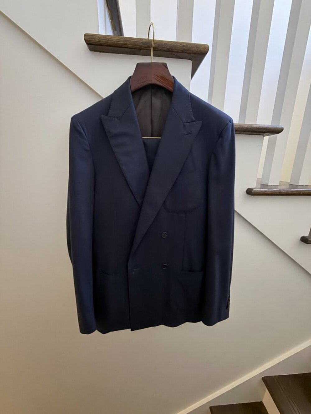 Sid Mashburn Navy DB MTM Loro Piana Fabric Suit 48L/32